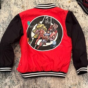 Marvel Superhero Red and Black Kids Puffer Jacket